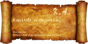 Kapitán Aniella névjegykártya